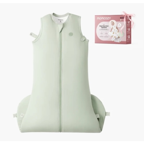Baby Sleep Sack: 1.5 TOG Bamboo Sleep Bag | Momcozy - Color: Green, Size 0-6 mos.
