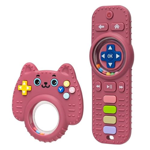 MISSLILI 2 Packs Teething Toy for Babies 0-6-9-12 Months