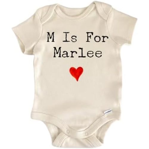 M Is For Marlee - Baby Boy Girl Clothes Bodysuit Funny Cute