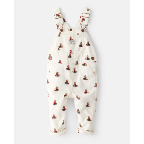 Baby Girl Bear Corduroy Overalls - Cream - OshKosh B'gosh | Carter's