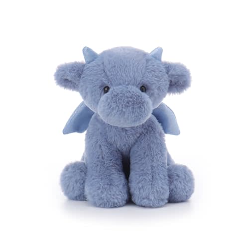 Apricot Lamb Dark Blue Dragon Stuffed Animals for Kids, Soft Cute Plush Toys for Baby Girl and Boy, 8 Inches