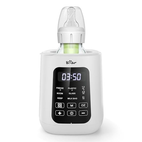 Bear Baby Bottle Warmer, Fast Warming Breast Milk Formula, White
