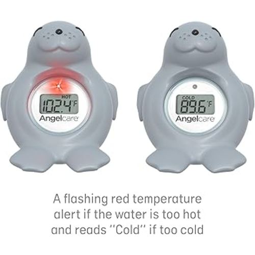 Angelcare Baby Aqua Soft Touch Bath Support & Thermometer Bundle | Newborn Baby Bathtub 0-6 Months | Baby Registry Must-Have | Newborn Essentials for Safe & Comfortable Bath Time