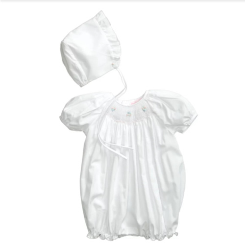 Petit Ami Baby Girls Smocked Bubble Romper | Belk