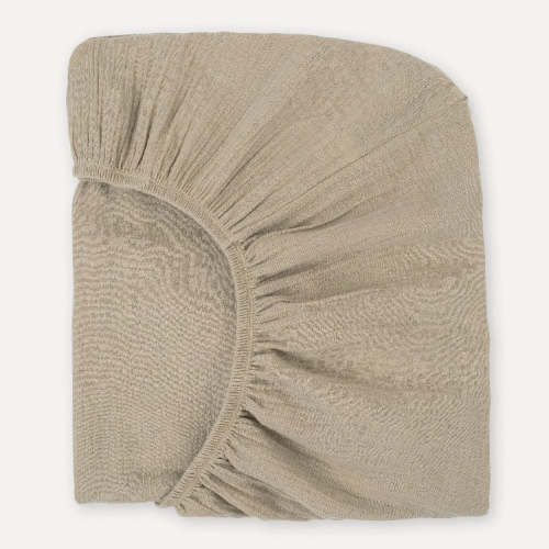 Latte Organic Muslin Cotton Crib Sheet