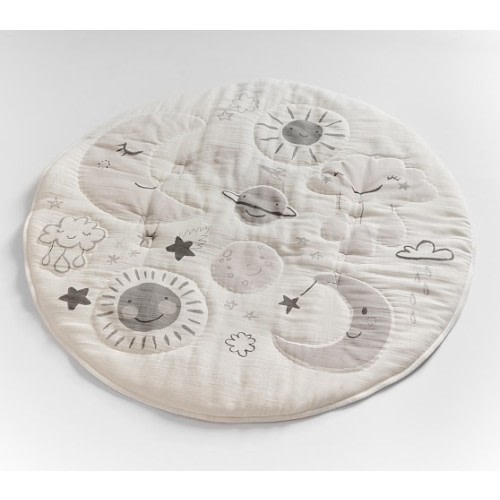 Skye Moon & Stars Muslin Travel Play Mat | Pottery Barn Kids
