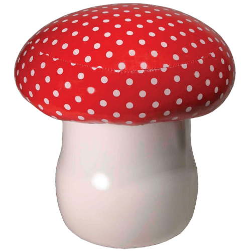 Streamline Imagined Cushioned Mushroom Accent Stool