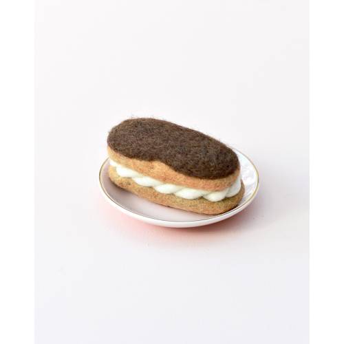 Felt Chocolate Eclair | Felt Play Food | Felt Eclair for Pretend Play Food