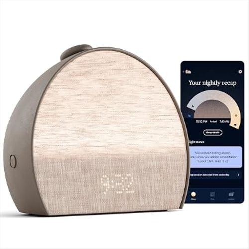 Hatch Sleep Clock Bedside Sleep Tracker, Smart Light, Sound Machine, Cocoa
