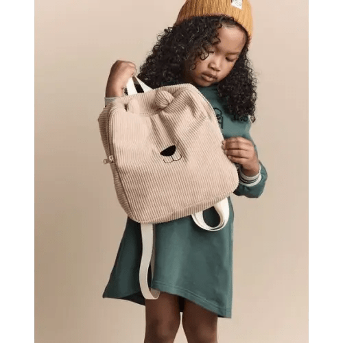 Bear Corduroy Square Backpack - Tan - Otter Avenue | Carter's