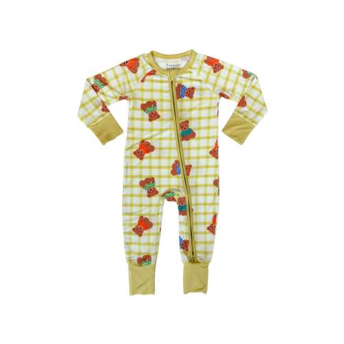 Teddy Grid Zipper Romper IMJ x Karrie Locher