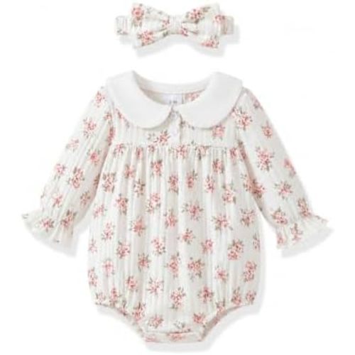 Renotemy Newborn Baby Girl Outfit Preemie Girls Coming Home Winter Romper