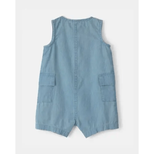 Baby Beach Cruiser Chambray Sleeveless Romper | Carter's
