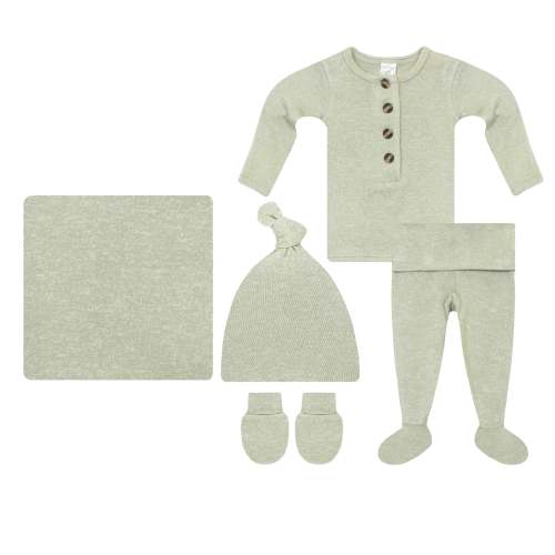 Collins Plush Knit Newborn Hat Bundle (Top + Bottom)