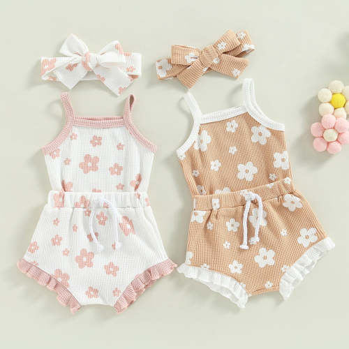 Ruffled Flower Power Summer Outfit for Baby & Toddler Girls – Bitsy Bug Boutique