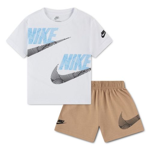 Toddler Boys Nike Swoosh Oversized Short Sleeve T-Shirt & Athletic Shorts 2-Piece Set