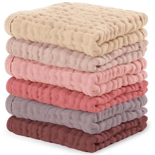 Comfy Cubs Muslin Baby Washcloths 6 Pack - Soft 6-Layer Cotton Wash Cl – Absolutely Cutely