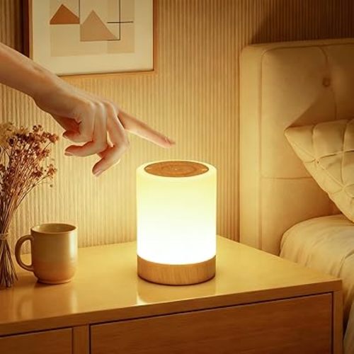 Kids Night Lights for Bedroom, LED Bedside Table Lamp Touch Dimmable, 13 Colors Changing & 5 Modes, Portable Small Lamp USB Rechargeable Sleep Aid,Eye Caring Baby Night Lamp Nursery with Timer