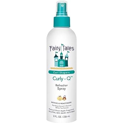 Fairy Tales Curly-Q Curl Refresher for Kids - Lightweight Spray to Define Curls, Add Bounce and Reduce Frizz - 8oz