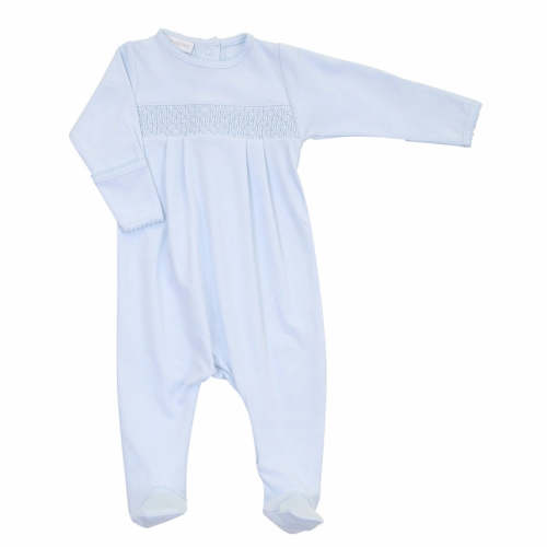 Magnolia Baby Solid Blue Smocked Footie – Little Stitches & Co.