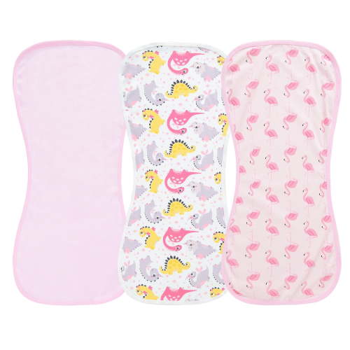 Dalrosia Baby Burp Cloths 3 Pack Burping Cloths for Babies Boys Girls Large 21''X10'' Extra Soft and Absorbent Flowers