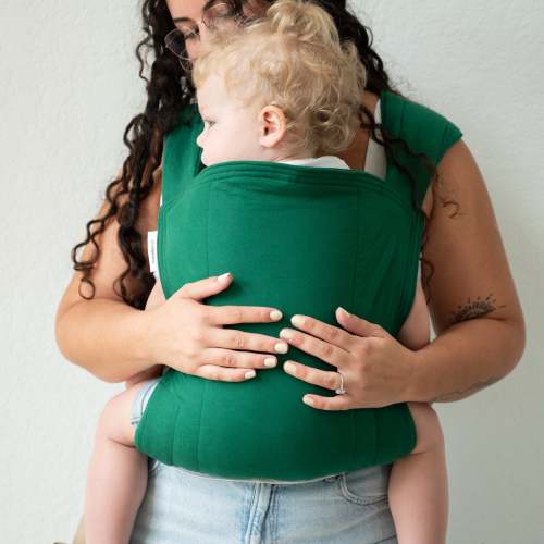 Pine Baby Lark Carrier – Forest Green & Emerald | Eco-Friendly Babywearing