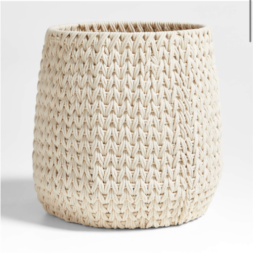 Rulon White Large Blanket Basket