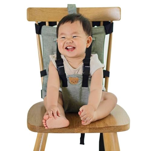 Baby Portable High Chair Harness Seat for Travel, Travel High Chairs for Babies Compact Foldable Safety Baby Travel Essential Harness Seat with Adjustable Shoulder Strap for Toddlers 0.6-3 Years Old