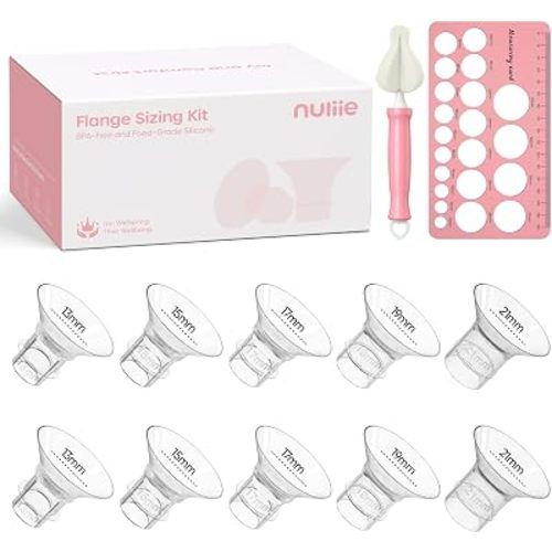 Nuliie Silicone Flange Inserts 13/15/17/19/21mm 10PCS for 24mm Breast Pump