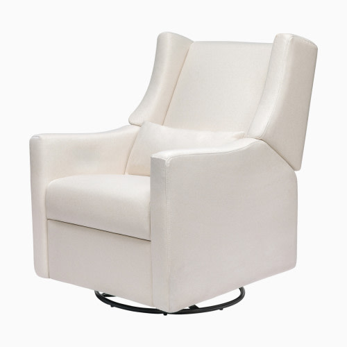 babyletto Kiwi Manual Recliner and Swivel Glider - Performance Cream Eco-Weave