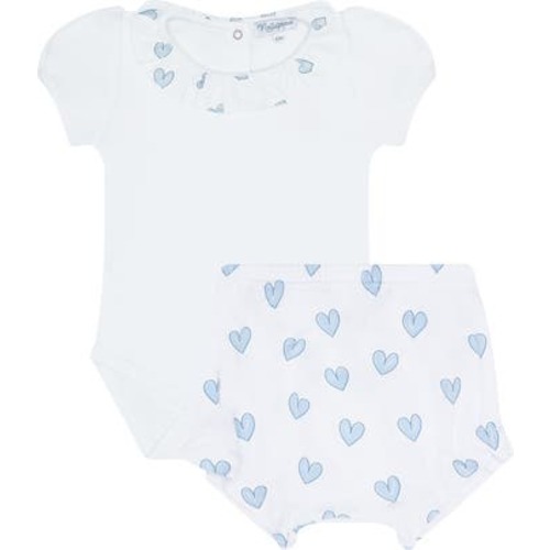 Blue Heart Print bodysuit Set - Baby, 3-6M