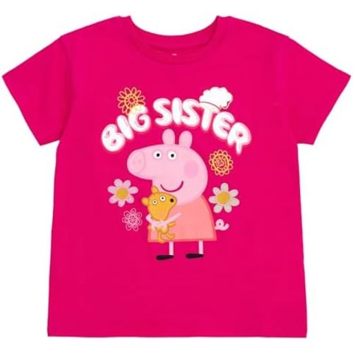 Peppa Pig Girls T-Shirt Toddler to Big Kid Sizes (2T - 10-12)