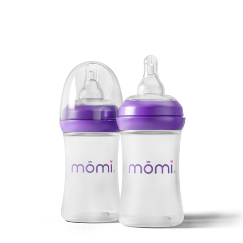 mōmi breast-like bottle sets, 4oz plastic