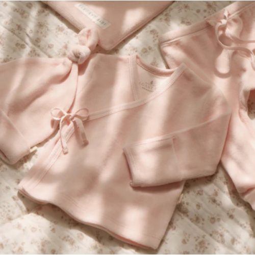 Blush Velour Layette Set – Elegant Baby