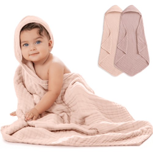 Hooded Baby Towels - 6 Layers, Pack of 2