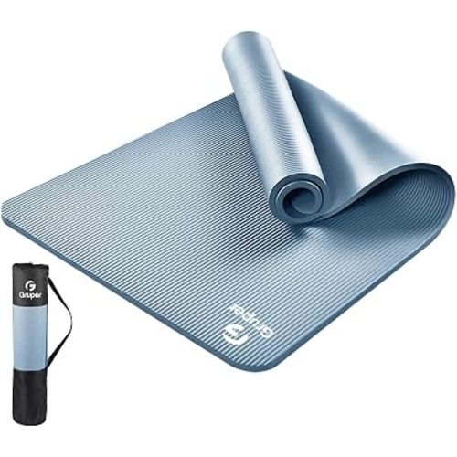 Gruper Yoga Mat Non Slip, 10/15mm Thick NBR Extra Thick Yoga Mat