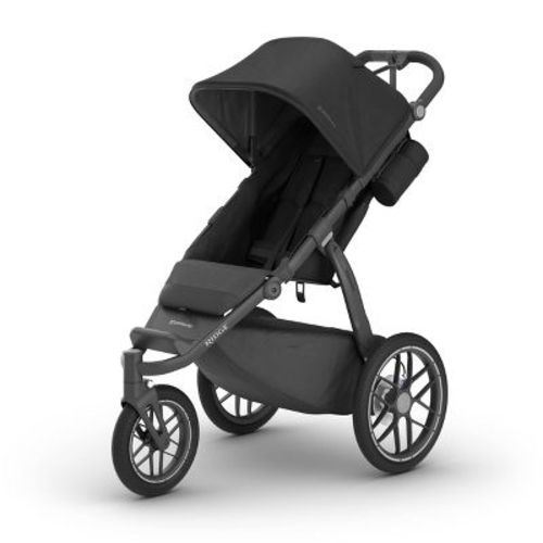 UPPAbaby Ridge V2 Jogging Stroller - Charcoal: 5-Point Harness, Hand-Operated Brakes, One-Hand Fold, Flat-Free Tires