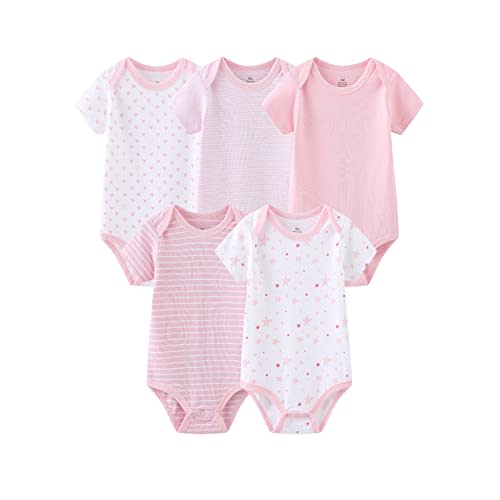 MAMIMAKA Baby Bodysuit Short Sleeve one-Piece Newborn Baby Clothes for Baby Boy and Girls