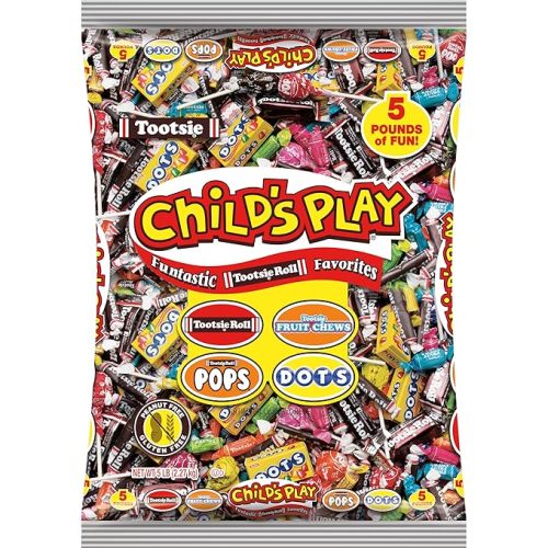 Tootsie Roll Child's Play Candy Favorites - Made in USA - 5 Pounds of Individually Wrapped Party Candy - Funtastic Variety Mix Bag - Peanut Free, Gluten Free (5 Pounds)