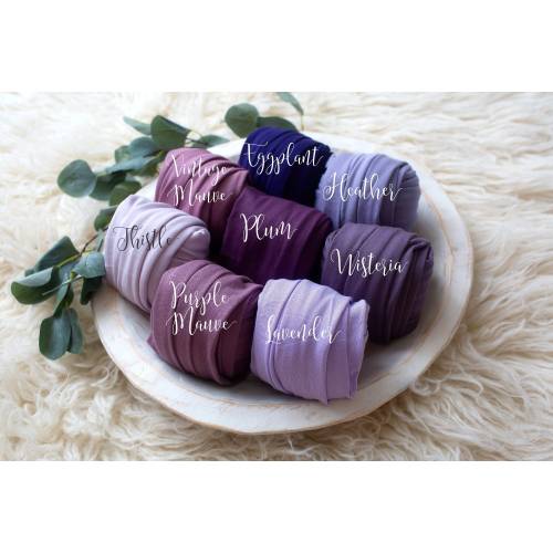 RTS Purple Wrap Collection | Newborn Jersey Knit Wraps | Stretch Knit Wraps | Baby Photo Wrap | Newborn Photo Prop | Soft Stretchy Wraps