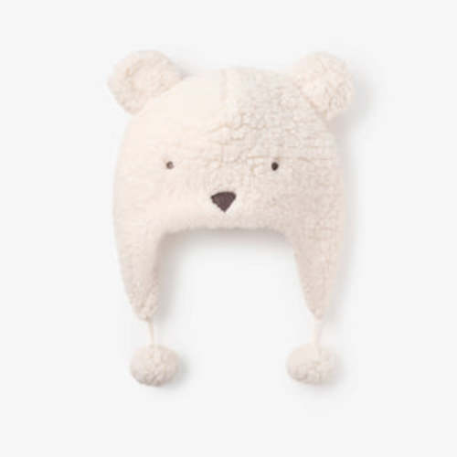 Polar Bear Aviator Sherpa Baby Hat – Elegant Baby