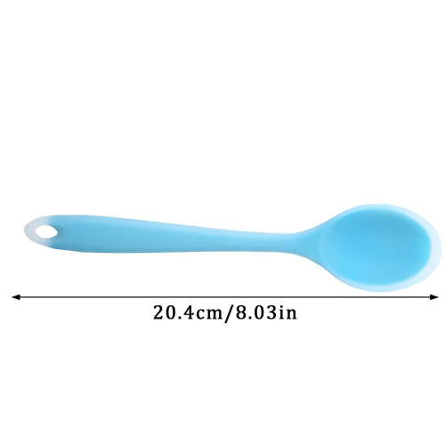 6 Pieces Small Silicone Spoons Multicolored Nonstick Kitchen Spoons Silicone Mixing Spoon for Cooking Heat Resistant Tea Spoon for Kitchen Cooking Baking Serving (Orange)