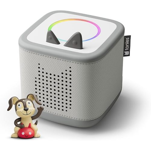Toniebox 2 Audio Player Starter Set for Kids 1+ with Playtime Puppy - Moon Gray