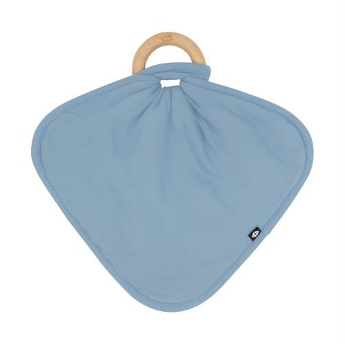 Lovey in Slate with Removable Wooden Teething Ring
