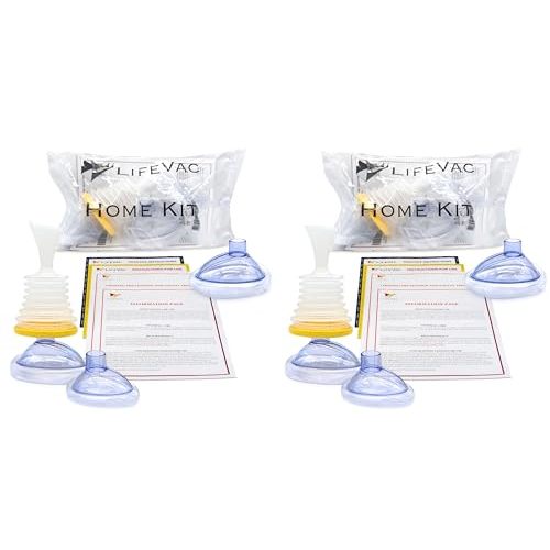 LifeVac Home Kit 2 Pack - Portable Suction Rescue Device, First Aid Kit for Kids and Adults, Portable Airway Suction Device for Children and Adults