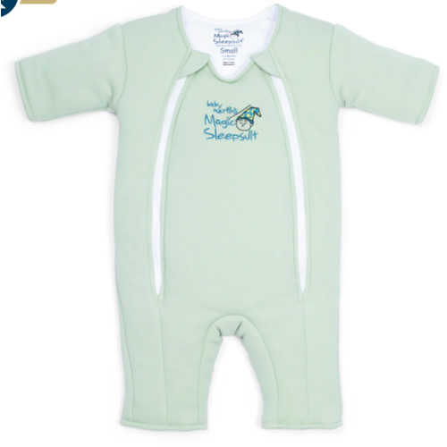 Sage Green Baby Merlin’s Magic Sleepsuit – 100% Cotton Sleep Solution