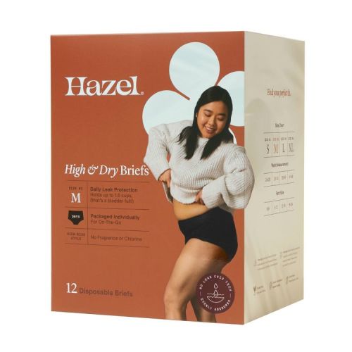 Hazel High & Dry Briefs Disposable Incontinence & Postpartum Underwear - M - 12ct