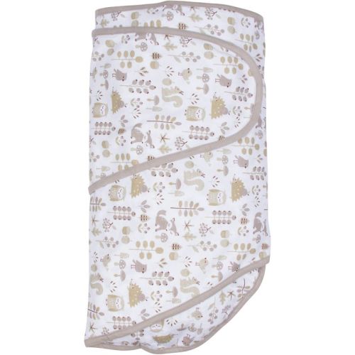 Miracle Blanket Swaddle Wrap - Foxes Gray: Cotton Jersey, Easy Fit, Sleeveless, Newborn Size, Animal Pattern