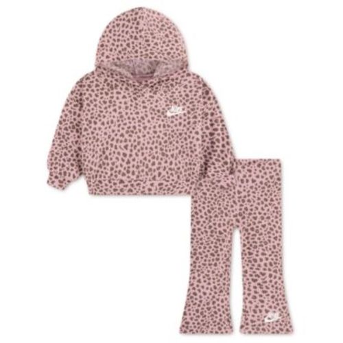 Girls' 2T-6X Animal Print Hoodie and Flared Pants, 2-Piece Set