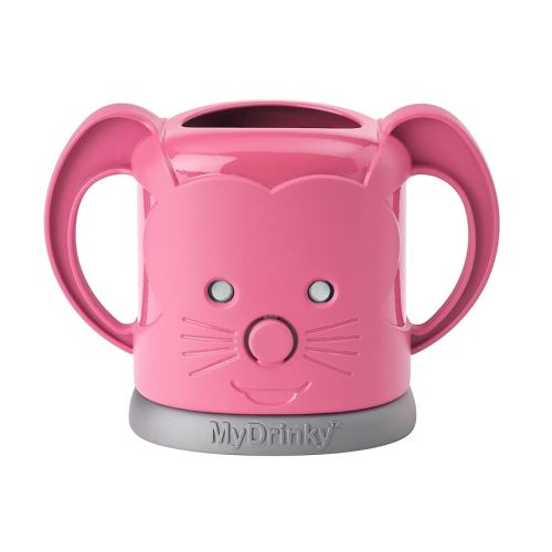 InchBug Pouch Holder No Squeeze, Reusable Drink Holder for Kids, Toddler and Babies | BPA-Free & Squeeze-Proof Cup Holder for Juice Boxes, Food Pouches | Dishwasher Safe, Pink Sorbet